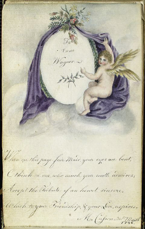 Painting and poetry by M. Casson, 1796.